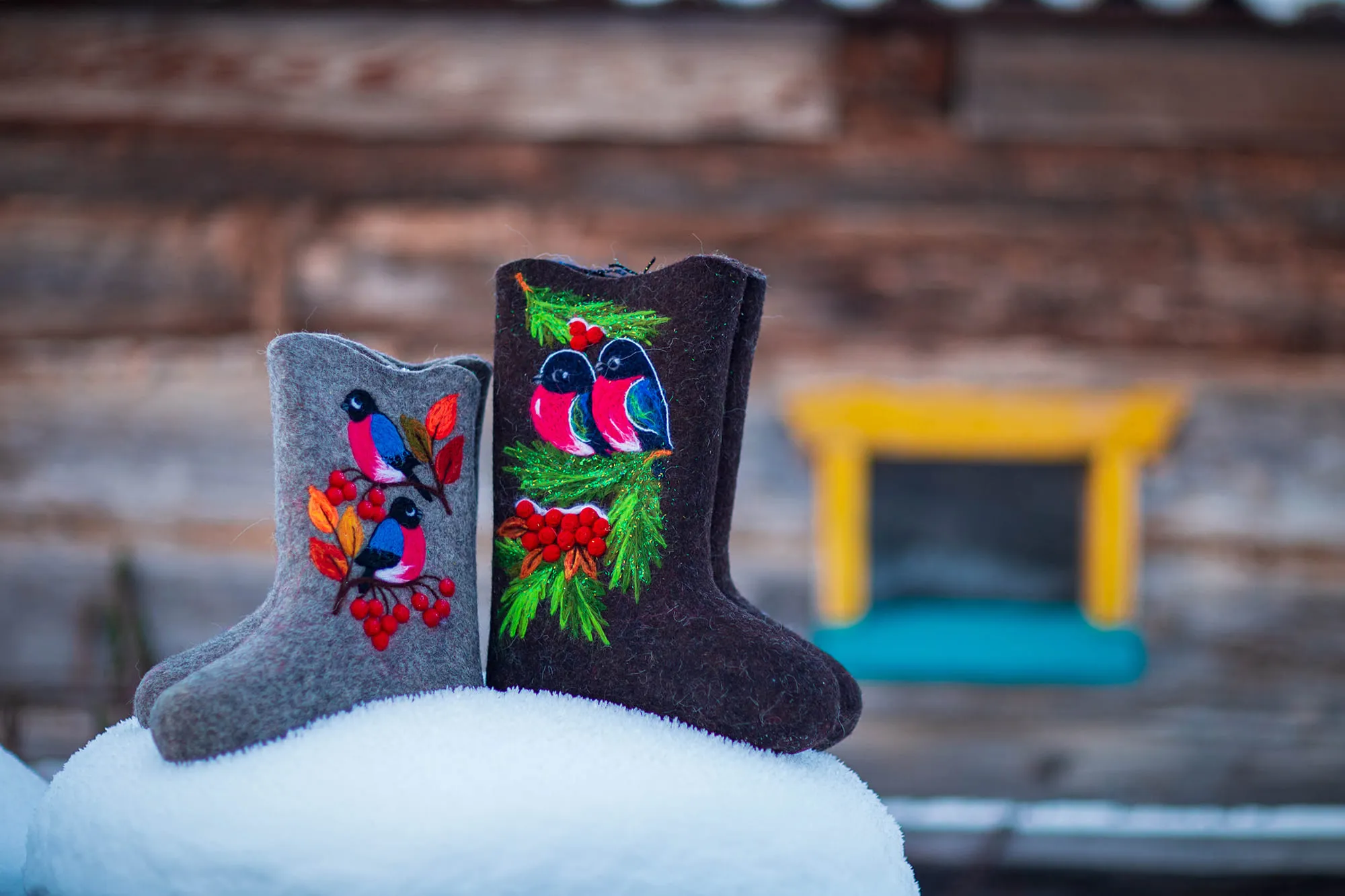 Handmade Felt Boots, Mittens, and Socks